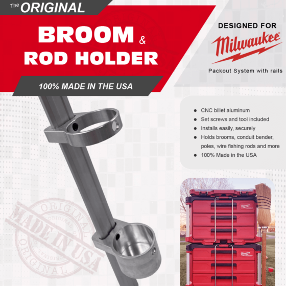 Milwaukee Packout Broom & Pole Holder