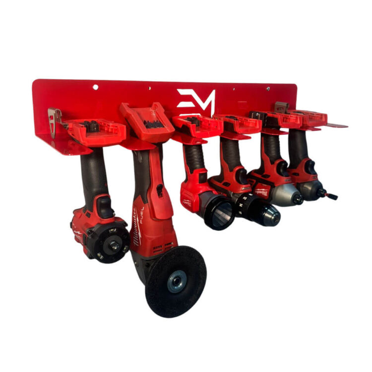 Elite-Mounts-Milwaukee-M18 6-Slot Drill Organizer