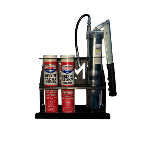 Grease Gun Holder with Drip Tray and grease refills